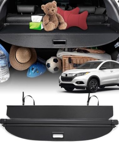 Powerty Cargo Cover for 2016-2021 2022 Honda HRV Retractable Trunk Cover Trunk Shielding Shade for HR-V Accessories Cargo Luggage Cover No Gap