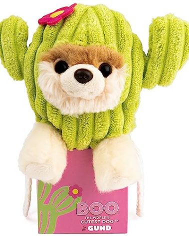 GUND The World’s Cutest Dog Boo Itty Bitty Boo #62 Cactus Plush Stuffed Animal Dog, 5”
