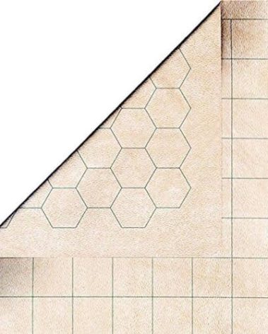 Chessex Megamat – Vinyl RPG Megamat – Smooth & Tough – 34.5 inches x 48 inches – Reversible 1-inch Squares & 1-inch Hexes – TTRPG RPG DND D&D Dungeons and Dragons,CHX97246