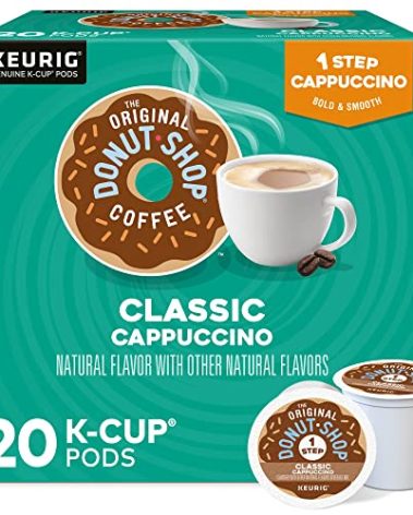 The Original Donut Shop One-Step Classic Cappuccino, Keurig Single-Serve K-Cup Pods, 20 Count (Pack of 1)