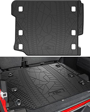 JOYTUTUS Cargo Mat fits 2018-2025 Wrangler JL 4X4 with OEM Subwoofer, All-Weather Guard Trunk Mat Cargo Liners Heavy Duty Waterproof Odorless Durable for Wrangler JL 2018-2025 4 Door - NOT FIT 4XE