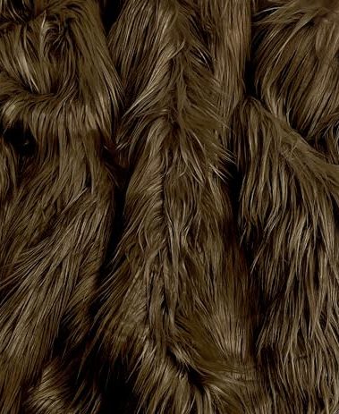 EOVEA Shaggy Faux Fur Fabric by The Yard – 60” Wide | Fluffy, Soft Fake Fur Material for Sewing, Crafts, Costumes, Upholstery & Home Decor | Long Pile Plush Fabric(Dark Brown, One Yard)