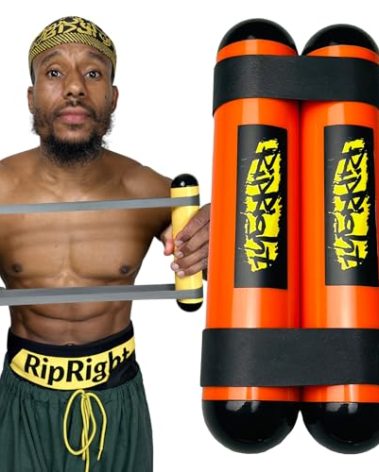 RipRight Premium RipStick Pillz, Workout Equipment for Joint Rehab, Shoulder Strength, Resistance Training, and Muscle Building – 6 Adjustable Resistance Bands (Orange/Black)