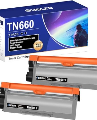 TN660 TN-660 Toner Cartridge Replacement Compatible for Brother TN660 TN-660 TN630 TN-630 Use for HL-L2300D HL-L2380DW HL-L2320D DCP-L2540DW HL-L2340DW HL-L2360DW HL-L2305W (2 Black)