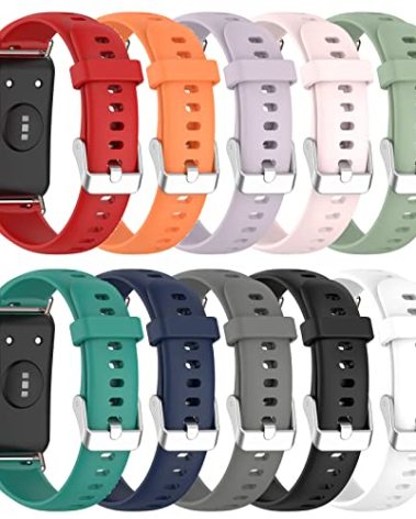 16mm Watch Bands Compatible for BOCLOUD ZX19 Smart Watch Replacement Wrist Strap Wristband for FITVII H86/FITVII HM08/MorePro HM08/YOUSOKU H97 Pro/AKUMAKA CS5 Smartwatch Soft Silicone Sport Watchband (10 Pack)