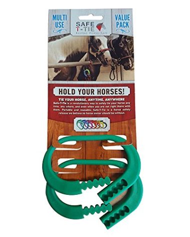Safety Tie Injuries Preventing Horse Tether Tie - Portable, Versatile & Reusable Breakaway Horse Tie, Quick Release Under Heavy Pressure w/ 5 Loop Settings, Multi-Purpose Horse Clip (2 pcs Dark Green)