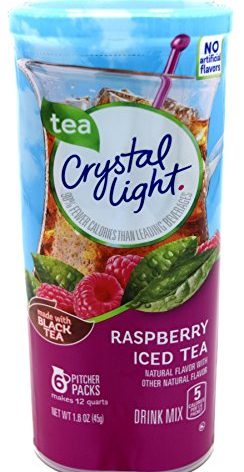 Crystal Light Raspberry Iced Tea Drink Mix, 12-Quart 1.6-Ounce Canister (Pack Of 3)