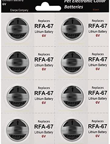 Enerpe RFA-67 6 Volt Replacement Battery Long-Lasting & High Capacity Compatible with PetSafe Electronic Collars Pack of 8