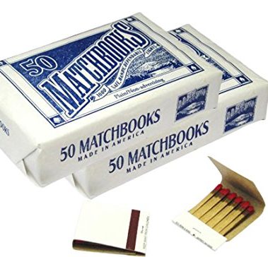 100 Plain White Matches Matchbooks for Wedding Birthday Wholesale Made in America