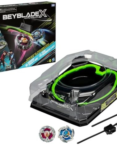 Beyblade X Xtreme Battle Set with Beystadium Arena Featuring X-Celerator Rail, 2 Right-Spinning Top Toys, 2 Launchers, Toys for Boys and Girls, 8+