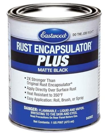Eastwood Matte Black Rust Encapsulator Plus | Long Lasting Durable Finish 1 Coat Maximum Rust Protection | Heat Resistance up to 350 degrees Fahrenheit | Matte Black | Pint 1 Pack