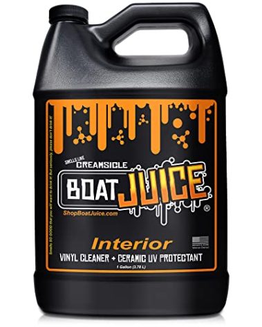 Boat Juice 2in1 Interior Boat Cleaner & Protectant | Vinyl Boat Seat Cleaner + Ceramic UV Protection | Also for Upholstery, Carpet | Marine Detailing, Orange Creamsicle Scent, Made in USA (1 Gallon)