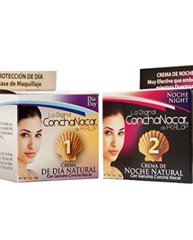 Concha Nacar Face Cream Combo 1-2 - Day Cream 2oz, Night Cream 2oz - Crema De Dia, Crema De Noche - Para Piel Manchas En Cara