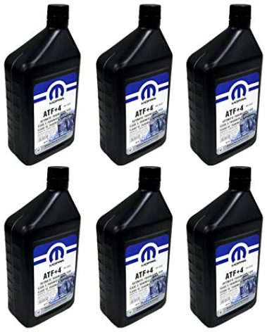 Mopar 68218057AB ATF+4 Automatic Transmission Fluid, 1 Quart (6 Pack)