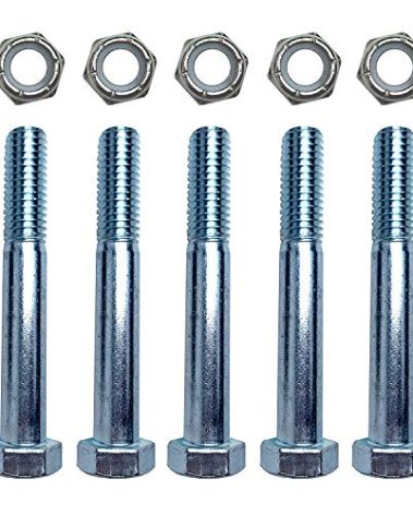 Replacement Shear Bolt for Gearboxes by Rancher Supply – Shear Bolts ½’’x 3-½’’, Grade 2 with ½’’ Nut for Rotary Cutters (5 Pack)