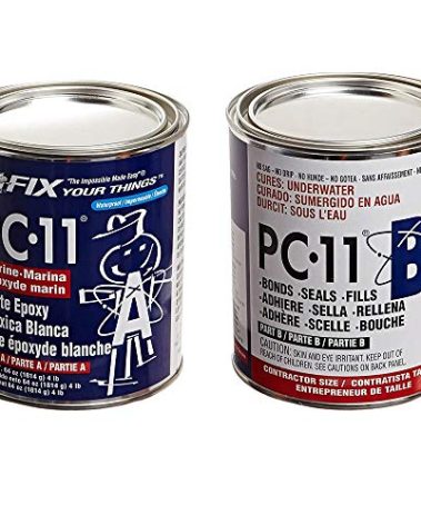 PC-Products PC-11 Epoxy Adhesive Paste, Two-Part Marine Grade, 4lb in Two Cans, Off White 640111