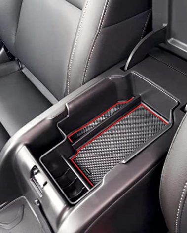 JDMCAR Compatible with Center Console Tray Chevy Colorado/GMC Canyon Accessories 2015-2020 2021 2022 - Red Trim