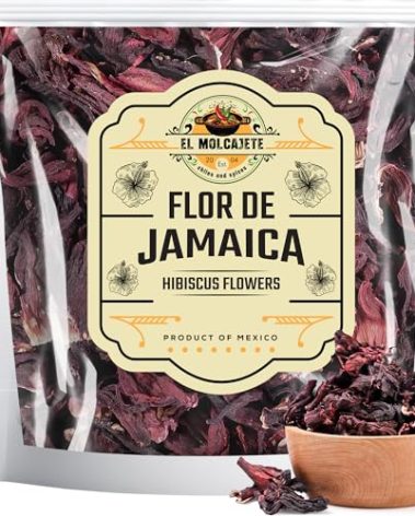 Hibiscus Flowers 4oz – All-Natural & Triple Cleaned for Vibrant Flavor. Whole Soft Flor de Jamaica Petals, Use for Refreshing Hot or Iced Tea, Agua Fresca & More. By El Molcajete