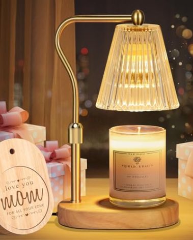 Candle Warmer Lamp with Timer and Dimmer, Candle Warmer Adjustable Height for Mom Birthday Gifts, Electric Wax Melt Warmer for Scented Jar Candles Home Decor