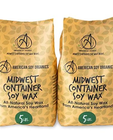 American Soy Organics - 100% Midwest Soy Container Wax Beads for Candle Making, 10 lb Bag