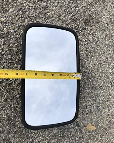 Maverick Advantage Replacement 7" x 12" heavy equipment mirror for front end loader, excavator, dozer lines such as Cat. John Deere, Ford, Case, JCB, Volvo, Titan, Link Belt, Doosan.