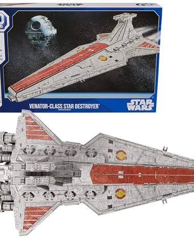 4D Build Star Wars Deluxe Venator-Class Star Destroyer 3D Model Kit, Star Wars Gifts, Star Wars Toys, Star Wars Fans & Collectors, Adults & Teens 12+