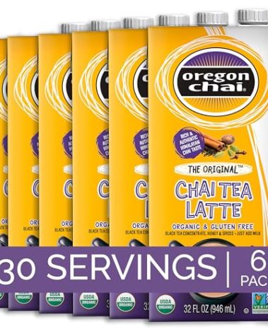 Oregon Chai Original Chai Concentrate, 32 Fluid Ounce (Pack of 6)