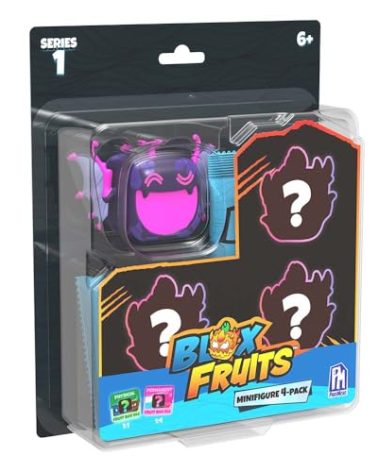 Blox Fruits - Mystery Fruit Minifigure 4-Pack (1.5" Tall, Series 1) [Includes DLC]
