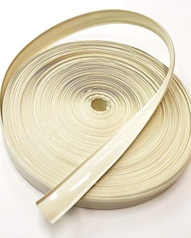 Colonial White 7/8" Insert Molding Trim Screw Cover RV Camper Travel Trailer (100 ft, Colonial White (Tanish Beige))