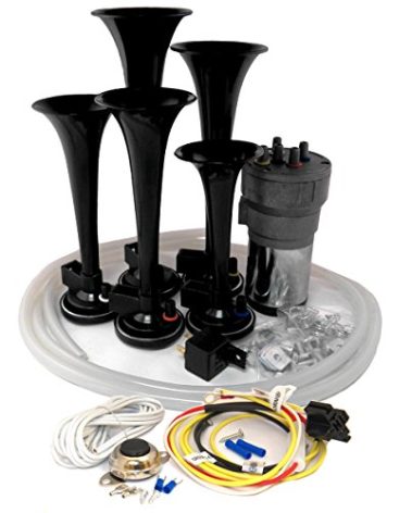 OEMLINK International LTD Dixie Air Horn Black - Dixieland Premium Full 12 Note Version with Installation Wire Kit and Button