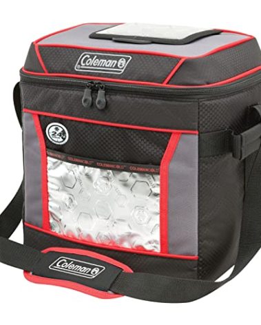 Coleman Soft Cooler Bag Keeps Ice Up to 24 Hours 30 Can Cooler, Red