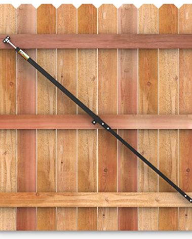 True Latch 6' Telescopic Gate Brace - Wood Privacy Fence Anti Sag Gate Kit - Gate Hardware Kit for Outdoor Wooden Fence Gates, 1 Patented USA Made Brace (6' Telescopic (40" - 74"), Black)