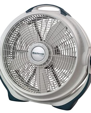Lasko Wind Machine Fan, Air Circulator Fan with 3 Speeds, 20" Model 3300, Gray