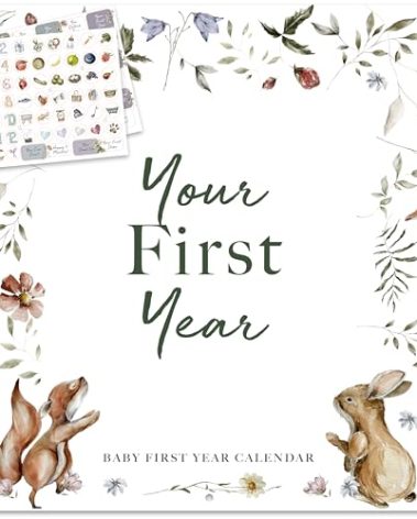 Baby's First Year Memory & 1st Year Calendar with 100 Stickers | Baby's First Year Calendar With Stickers & 1st Year Calendars, Baby Tracker
