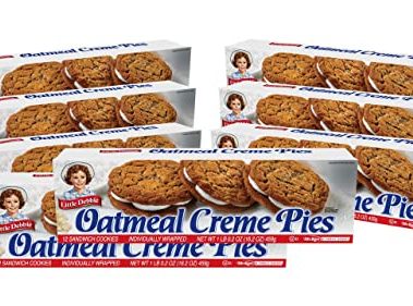 Little Debbie Oatmeal Creme Pies, 96 Individually Wrapped Sandwich Cookies (8 Boxes)