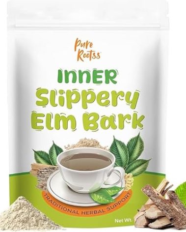 PureRootss Slippery Elm Bark Powder, 1 lb, Superior Inner Bark Source, Natural Herb for Soothing Throat & Coughing, Digestive & Gut Health, Non-GMO, Pet Friendly (Pack 1)