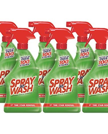 Spray N'Wash Pre-treat Laundry Stain Remover Bottles, Clear, 1.37 Pound (Pack of 6), 132 Fl Oz