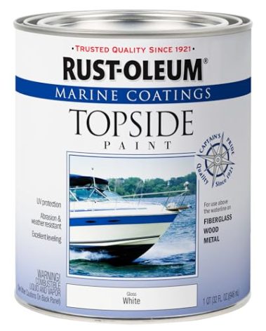 Rust-Oleum 206999 Marine Topside Enamel Paint, Gloss White, 1-Quart, 32 Fl Oz (Pack of 1)