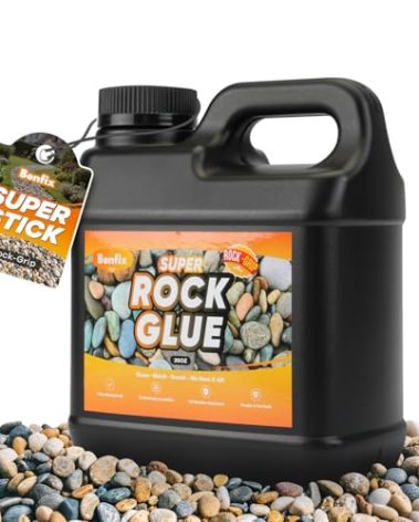 Rock Glue for Landscaping 35OZ - Super Stick Mulch Glue with Fast-Drying for Pebble&Pine Straw, Non-Toxic Gravel Binder for Outdoor Landscape Walkways, Yards, Driveways, Up to 2Years