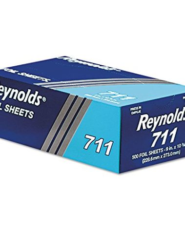Reynolds Wrap 711 Pop-Up Interfolded Aluminum Foil Sheets, 9 x 10 3/4, Silver, 6 Packs of 500 (Case of 3000 Sheets)