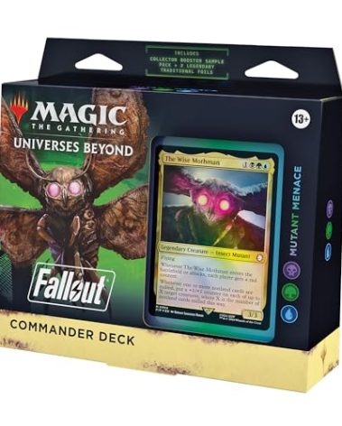 Magic: The Gathering Fallout Commander Deck – Mutant Menace (100-Card Deck, 2-Card Collector Booster Sample Pack + Accessories)