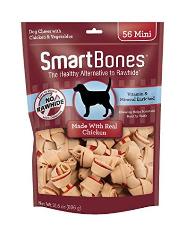SmartBones Mini Bones with Real Chicken 56 Count, Rawhide-Free Chews for Dogs