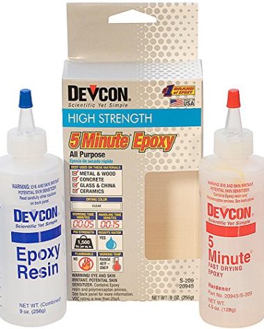 Devcon Epoxy, 5 Minute Epoxy, 4-1/2 Ounce Bottles, 2 Bottles | GLU-720.90
