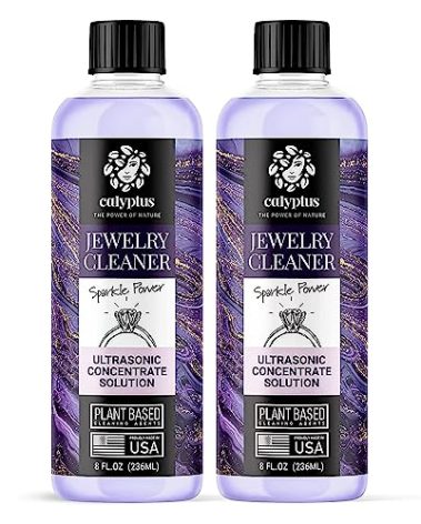 Calyptus Ultrasonic Jewelry + Glasses Cleaning Solution Concentrate | Professional Power | Use in All Ultrasonic Cleaner Machines | Cleans Eyeglass, Watch, Metal, and Crafts | USA Made, 8 Ounces