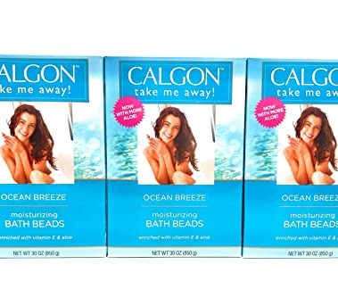 Calgon Ultra Moisturizing Bath Beads 30 Oz (Ocean Breeze, Pack of 3)