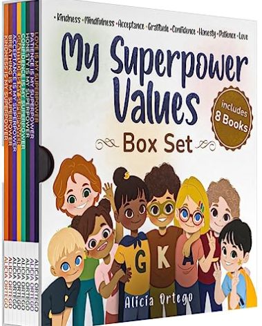 My Superpower Values 8 Book Box Set (Books 1-8: Kindness, Mindfulness, Acceptance, Gratitude, Confidence, Honesty, Patience, and Love) (My Superpower Books)