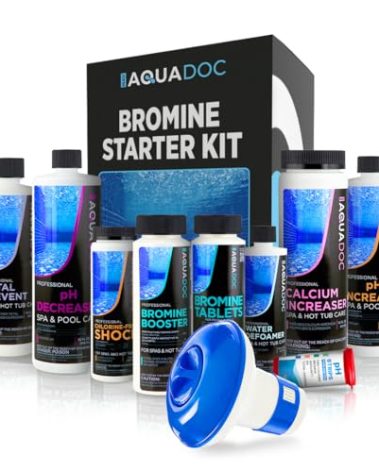Aquadoc Bromine Hot Tub Starter Kit for Spas, Complete Spa Maintenance Kit with Bromine Tablets & Complete Hot Tub Chemicals Starter Kit (Bromine Hot Tub Starter Kit)