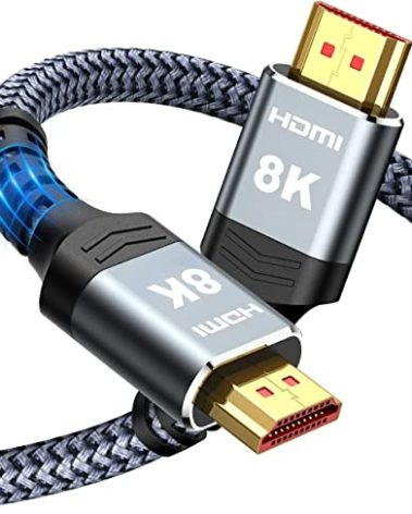 Highwings Long 8K HDMI Cable 25FT 48Gbps, 2.1 High Speed Gaming Cord 4K@120Hz 8K@60Hz RTX 3090 eARC 3D Compatible for PS5, UHD TV and Blu-ray Player