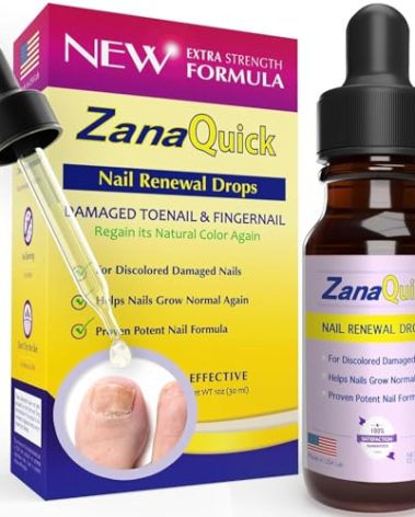 ZanaQuick Extra Strength Toenail & Fingernail Repair Drops - Nail Care Renewal for Thick, Damaged & Discolored Nails - 1 Pack, 0.50 fl oz