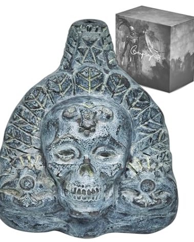 Loudest Screaming Aztec Death Whistles - Blood Curtling Human Cry at 125 Decibels, Collectible Aztec Skull Art & Decor, Bone Gray, For Halloween & Outdoors by CMPSG